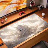 Pink Fox Mouse Mat Anime Kawaii Cute Mousepad Natural Rubber Gaming Table Pad Extra-large size Office Computer Mouse Desk Mats