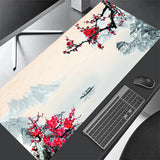 Sakura Computer Keyboard Mat Deskmat Cute Mouse Pad Rubber Anti slip Gaming Mousepad Anime Laptop Accessories Desk Mats 90x40cm