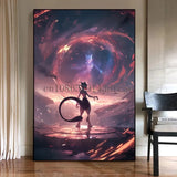 Classic Pokemon HD Canvas Painting Anime Figures Mewtwo Poster Print Watercolor Wall Art Picture Modern Home Decor Kids Gifts