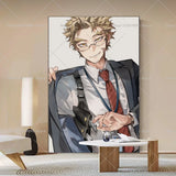Anime My Hero Academia Hawks Classic Anime Poster Self-adhesive Art Waterproof Paper Sticker Coffee House Bar Room Wall Decor