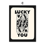 Poker Abstract Living Room Wall Art Decorative Canvas Painting Core