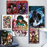 1PC My Hero Academia Bakugo Anime Poster Self-adhesive Art Waterproof Paper Sticker Coffee House Bar Room Wall Decor