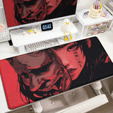 Anime Girls Samurai Oni Mask Mousepad Large Computer Gaming Accessories 400x900mm Gamer Professional Premium Mouse Mat Desk Mats