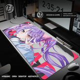 Cute Anime Girl Large Mouse Pad Kawaii Computer Mousepad XXL Rubber Mouse Mat 900x400mm Locking Edge Keyboard Pad Desk Mat