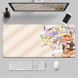 HD Printing Anime Mousepad P-Pokemons E-Eevees Large Mouse Mat MousePads Game Office Laptop Desk Mat PC 900x400mm XXL Mouse Pad
