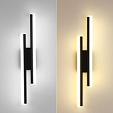Creative Art Double Line Wall Lamp Hotel Stairs Aisle Background
