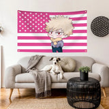 VIKAMA Bakugo Katsuki Tapestry, My Hero Academia Bnha Wall Art, Anime Fan Gift, Bedroom & Living Room Aesthetic Decor