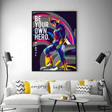 My H-hero A-academia all might anime Poster Versatile HD Waterproof Wall Art Self-Adhesive Decor for Any Space Ideal Gift
