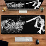Comic Chainsaw Man XXL Mouse Pad Anime reze Gamer Makima Gaming Accessories 400x900mm Large Keyboard Desk Mat Computer Keyboard