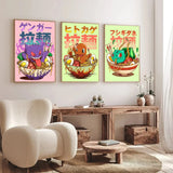 Anime P-Pokemon Poster Art  canvas poster Coffee House Bar Room Wall Decor