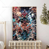 1PC Anime Attack On Titan The Fina Poster Self-adhesive Art Waterproof Paper Sticker Coffee House Bar Room Wall Decor