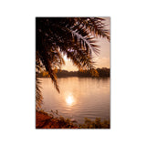 Coastal Sunrise Nature Landscape Wall Poster Canvas Art Painting