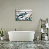 HD Printing Bathroom Wall Decoration, Ocean Art Green Turtle