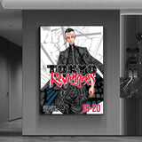 cool anime t-Tokyo Revengers Poster Versatile HD Waterproof Wall Art Self-Adhesive Decor for Any Space Ideal Gift