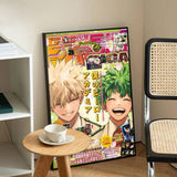 My Hero A-academia Classic Anime Anime Posters Sticky Decoracion Painting Wall Art White Kraft Paper Wall Decor