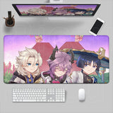New Genshin Impact Desk Mat Anime Gaming Cool Durin Flins Gaming Mouse Pad Lock Edge 1000x500mm Playmat Office Keyboard Mousepad