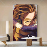 Anime My Hero Academia Hawks Classic Anime Poster Self-adhesive Art Waterproof Paper Sticker Coffee House Bar Room Wall Decor