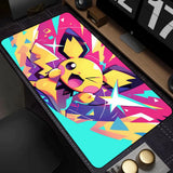 New Kawaii Japan Anime Pikachu Leather Mouse Pad PC Colorful Gamer Cabinet Mousepad Pokemon Keyboard Rug Laptop Gaming Desk Mat