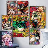 1PC My Hero Academia Bakugo Anime Poster Self-adhesive Art Waterproof Paper Sticker Coffee House Bar Room Wall Decor