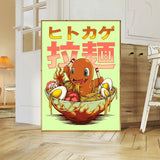 Anime P-Pokemon Poster Art  canvas poster Coffee House Bar Room Wall Decor