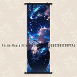 Hot Blooded Anime Jujutsu Kaisen Print Canvas Poster Satoru Gojo Home Decoration Mural Wall Art Scrolls Picture Hanging Painting