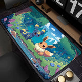 Kawaii Japan Anime Mouse Pad PC Colorful Gamer Cabinet Mousepad XXL P-pokemon Keyboard Rug Laptop Gaming Rubber Desk Mat