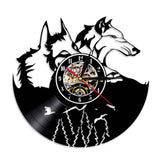 Vinyl Clock Wolves Retro Nostalgic Record Wall Clock European Personality Decorative Wall Clock Clock