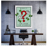 Monopoly Time is Money Wall Art Canvas Painting Poster