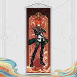 Xiao Yelan Kazuha Hutao Genshin Impact Scroll Canvas Wall Hanging Painting Home Decor Anime Poster Wall Art Room Decoration