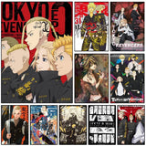 T-Tokyo Revengers Anime Poster Self-adhesive Art Waterproof Paper Sticker Coffee House Bar Room Wall Decor