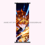 Demon Slayer: Kimetsu No Yaiba Wall Art Canvas Scrolls Pictures Hanging Painting Anime Rengoku Kyoujurou Home Decor Print Poster