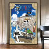 Anime Ship One Cartoon One Piece Poster Print Canvas Painting Wall Art Mural Suitable for Cafe Home Wall Decoration Picture Gift