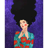 Cool Girl, Oil, Acrylic, Cnavas, Bedroom Wall Art Picture