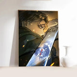 Popular Japanese Anime Attack on Titan Poster Wall Art for Picture Coffee House Bar Living Room Home Wall Decor Canvas Painting