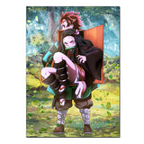 Anime Demon Slayer Poster for Wall Art Wallpaper Kimetsu No Yaiba Picture Print Canvas Painting Home Kawaii Room Decor Aesthetic