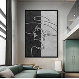 Lady Portrait Picture Art Unframed Canvas Handmade Oil Painting Murals Wall Art Hand Painted Home Goods Unframe Decoration
