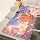 Office PU Leather Mouse Pad Big Japan Anime Keyboard Laptop Pokemon Pikachu Mousepad PC Kawaii Gamer Desk Mat Student Table Mat