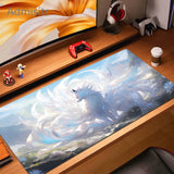 Pink Fox Mouse Mat Anime Kawaii Cute Mousepad Natural Rubber Gaming Table Pad Extra-large size Office Computer Mouse Desk Mats