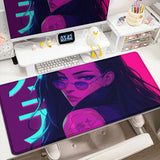 Anime Girls Samurai Oni Mask Mousepad Large Computer Gaming Accessories 400x900mm Gamer Professional Premium Mouse Mat Desk Mats