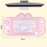 Bunny Desk Pad NS Switch Keyboard Gaming Mat Large Mat Mousepad Pastel Pink Animal Kawaii Cute Anime Desk Blotter Protector
