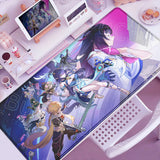 Anime Cute Columbina Mousepad Non-slip Rubber Gaming Genshin Impact Mouse Pad Keyboard Mat Computer PC Laptop Pad XXL Desk Mat