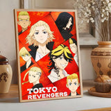 Anime Tokyo R-Revengers Painting Calligraphy Classic Canvas Print Poster, Wall Art for Home Decoration Holiday Gifts
