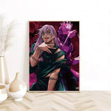1pc Anime J-Jujutsu K-Kaisen M-Mahito Poster Sticky Wall Art Printing Waterproof Home Living Bed Room Aesthetic Decor