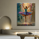Hand-Painted Oil Paintings On Canvas Abstract Dance Girl Painting Wall Picture For Living Room Home Decor Art No Framed