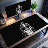 Black and white Mouse Pad Cute HD branco Desk Pad Extended Gaming Keyboard Mats Large XXL Gamer Collage Horror Anime Mousepad