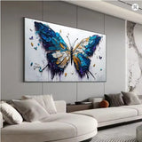 Handmade Oil Painting Canvas Wall Art Decoration Animal Abstract Texture Butterfly For Home Living Room Decor Rolled Frameless Unstretched Painting