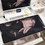Anime Girls Samurai Oni Mask Mousepad Large Computer Gaming Accessories 400x900mm Gamer Professional Premium Mouse Mat Desk Mats