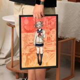 Anime My Hero Academia Himiko Toga Poster Self-adhesive Art Waterproof Paper Sticker Coffee House Bar Room Wall Decor