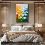 Handmade Oil Painting Canvas Wall Art Decoration 3D Texture Thick Oil Flowers Modern Abstract For Home Room Decor Internet Rolled Frameless Unstretched Painting