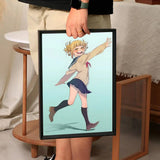 Anime My Hero Academia Himiko Toga Poster Self-adhesive Art Waterproof Paper Sticker Coffee House Bar Room Wall Decor